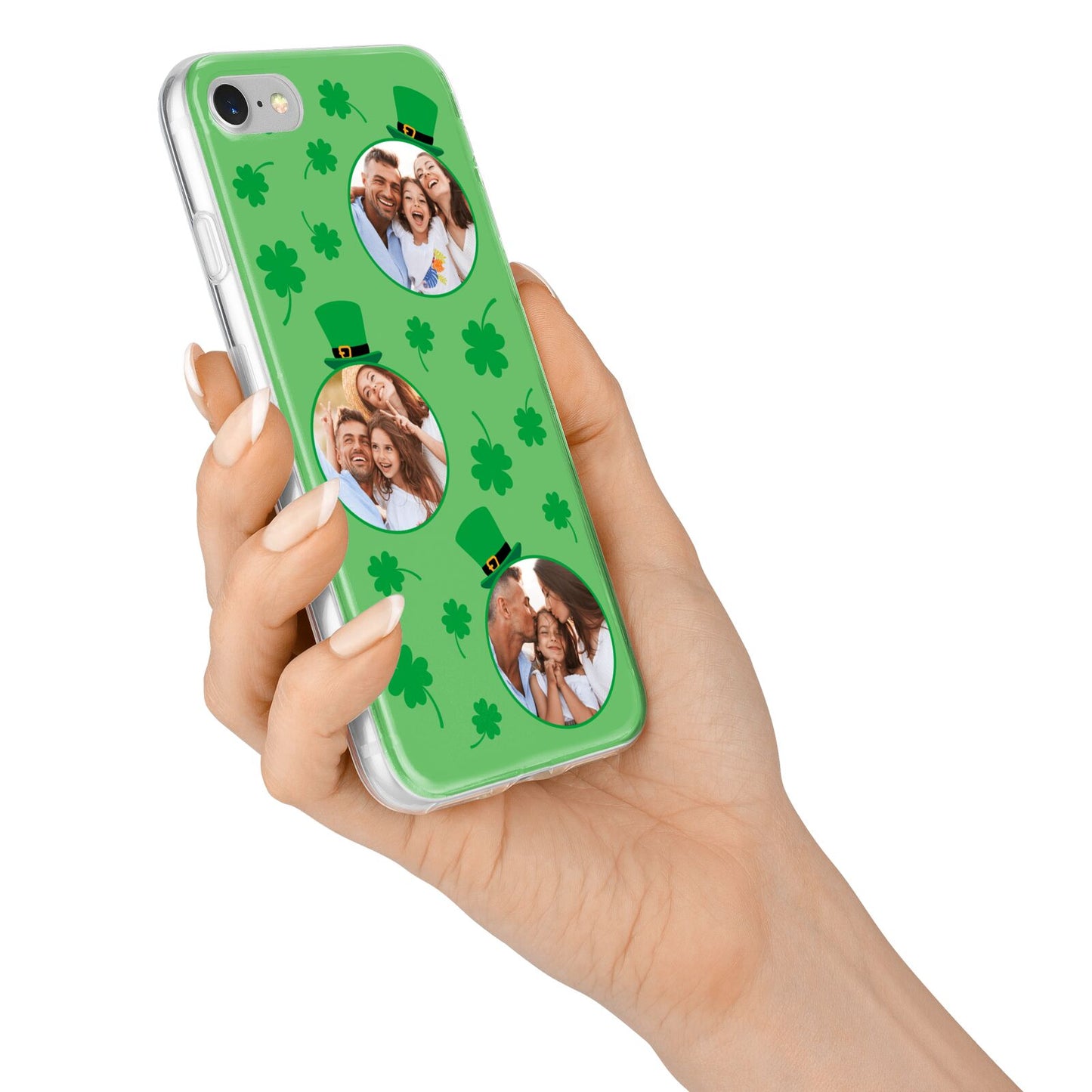 St Patricks Day Personalised Photo iPhone 7 Bumper Case on Silver iPhone Alternative Image