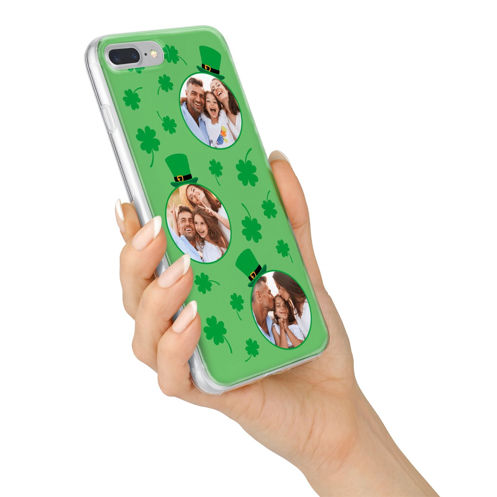 St Patricks Day Personalised Photo iPhone 7 Plus Bumper Case on Silver iPhone Alternative Image