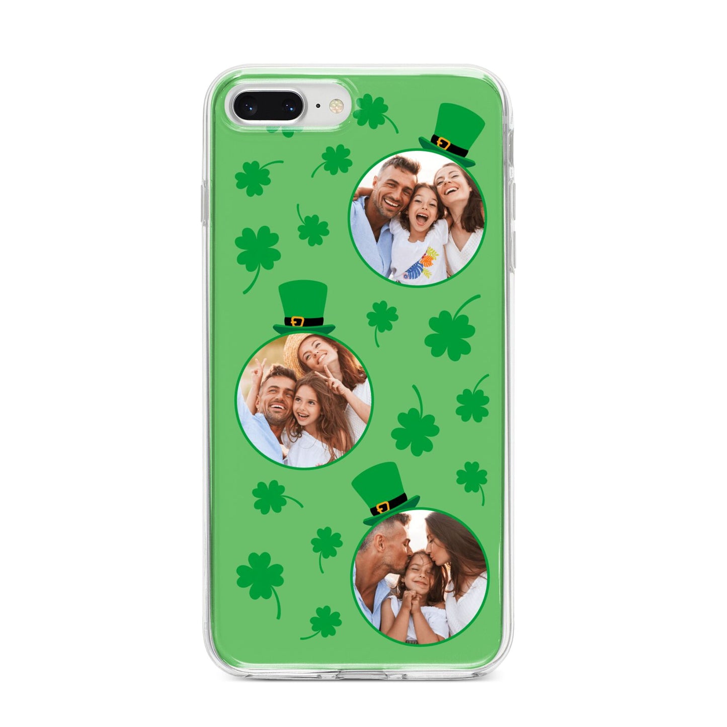St Patricks Day Personalised Photo iPhone 8 Plus Bumper Case on Silver iPhone