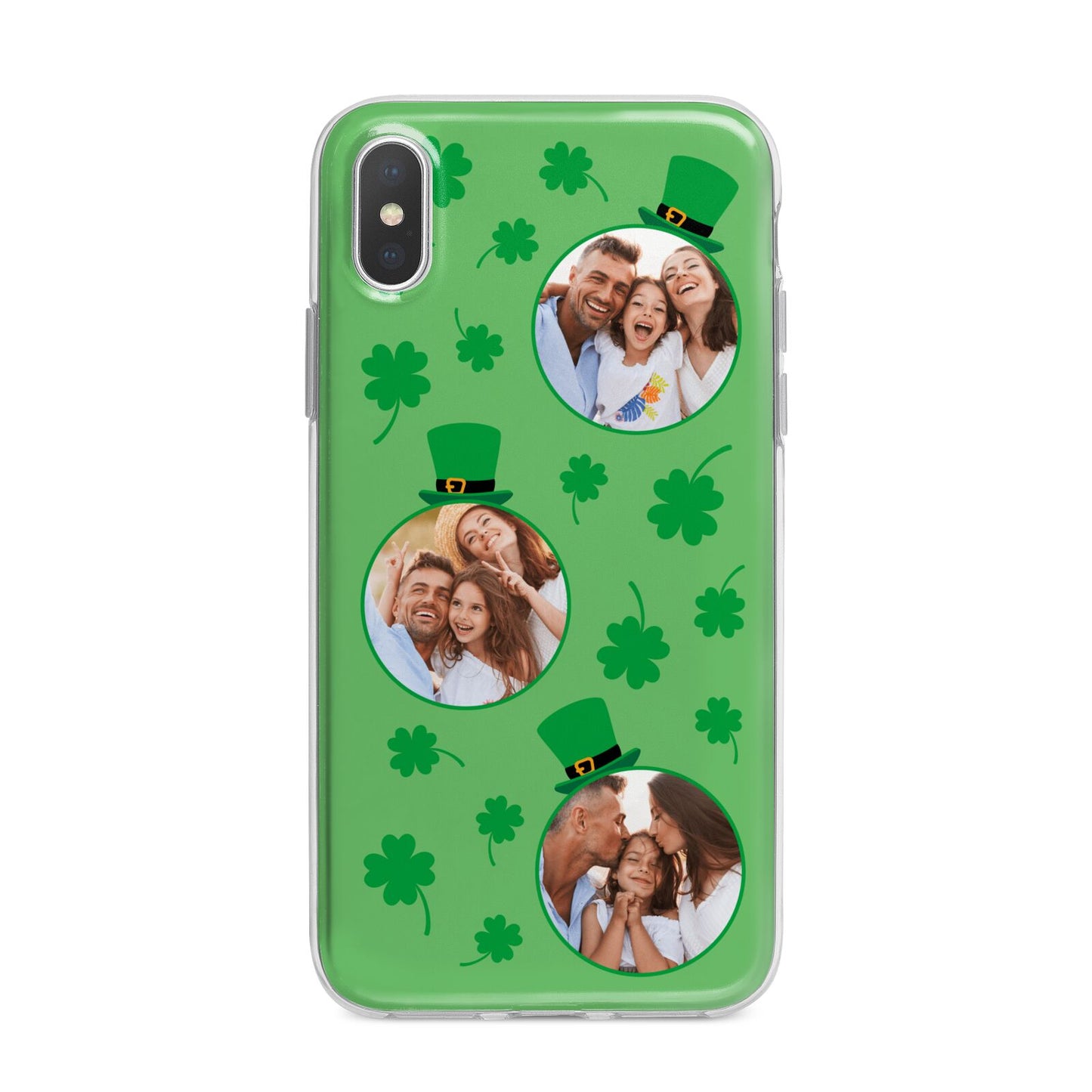 St Patricks Day Personalised Photo iPhone X Bumper Case on Silver iPhone Alternative Image 1