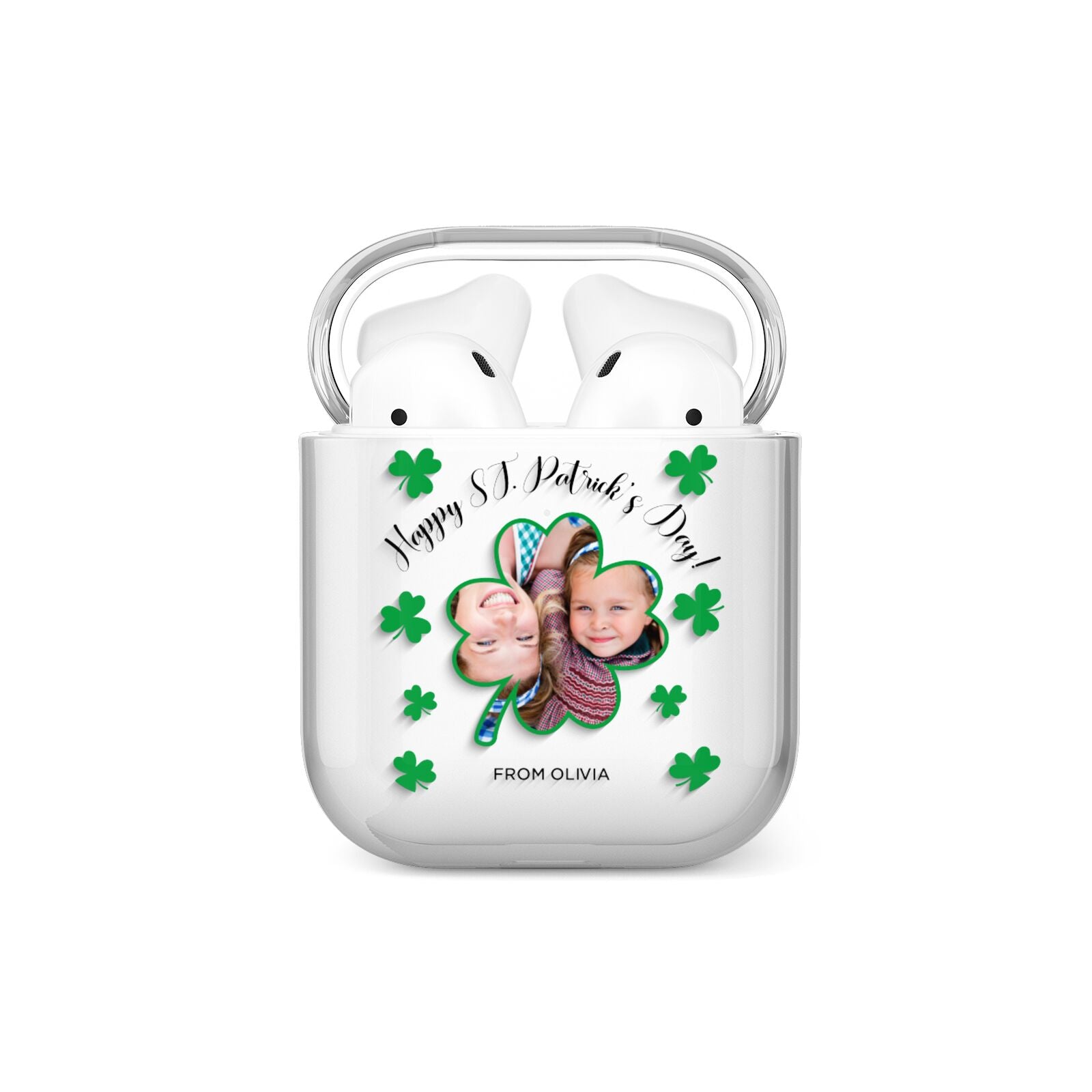 St Patricks Day Photo Upload AirPods Case