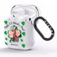 St Patricks Day Photo Upload AirPods Clear Case Side Image
