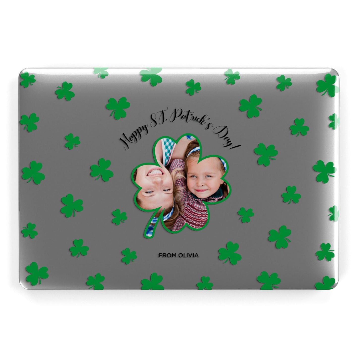 St Patricks Day Photo Upload Apple MacBook Case