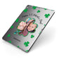 St Patricks Day Photo Upload Apple iPad Case on Grey iPad Side View