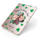 St Patricks Day Photo Upload Apple iPad Case on Rose Gold iPad Side View