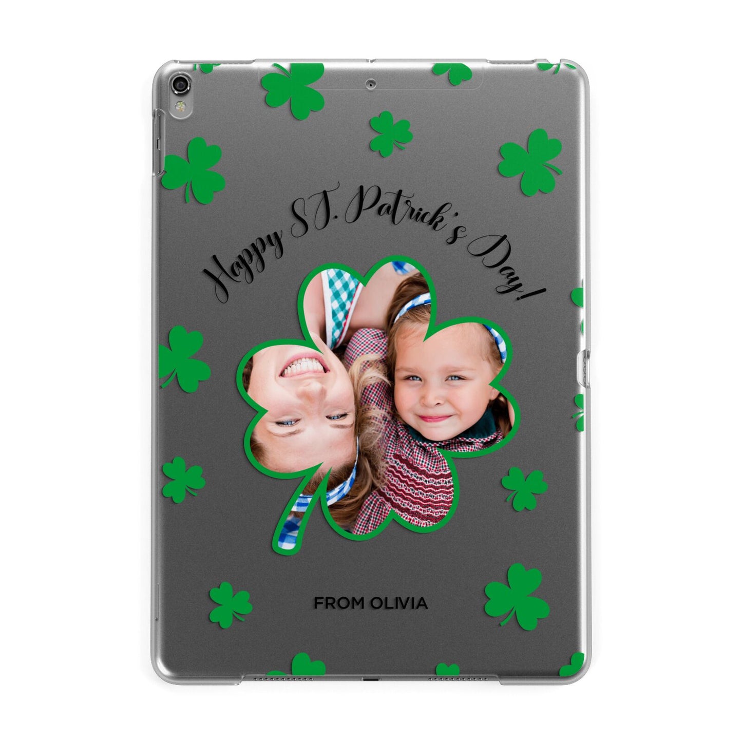 St Patricks Day Photo Upload Apple iPad Grey Case