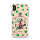 St Patricks Day Photo Upload Apple iPhone Xs Impact Case White Edge on Gold Phone