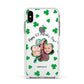 St Patricks Day Photo Upload Apple iPhone Xs Impact Case White Edge on Silver Phone