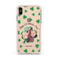 St Patricks Day Photo Upload Apple iPhone Xs Max Impact Case Pink Edge on Gold Phone