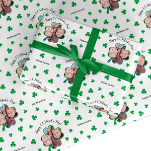 St Patricks Day Photo Upload Wrapping Paper