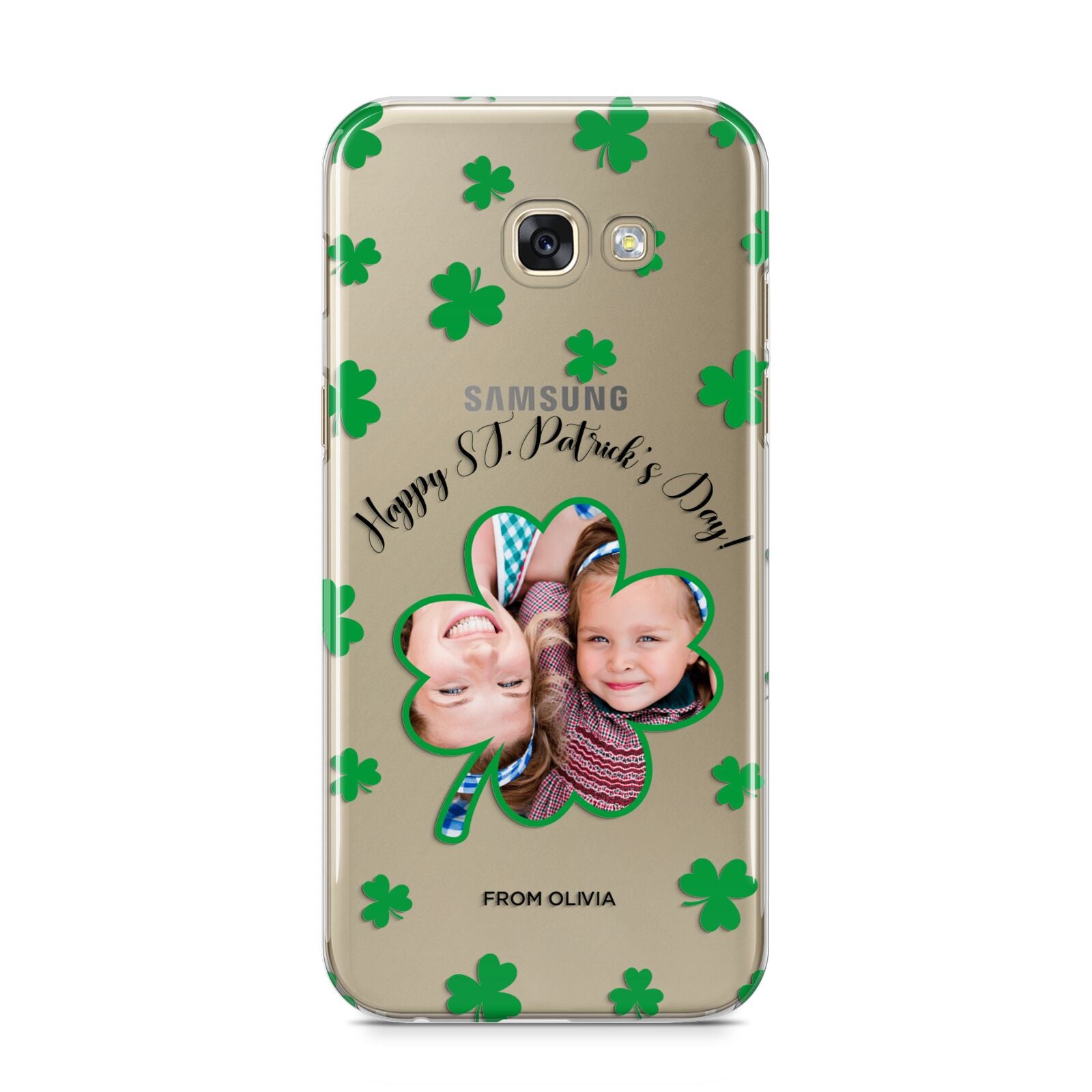 St Patricks Day Photo Upload Samsung Galaxy A5 2017 Case on gold phone