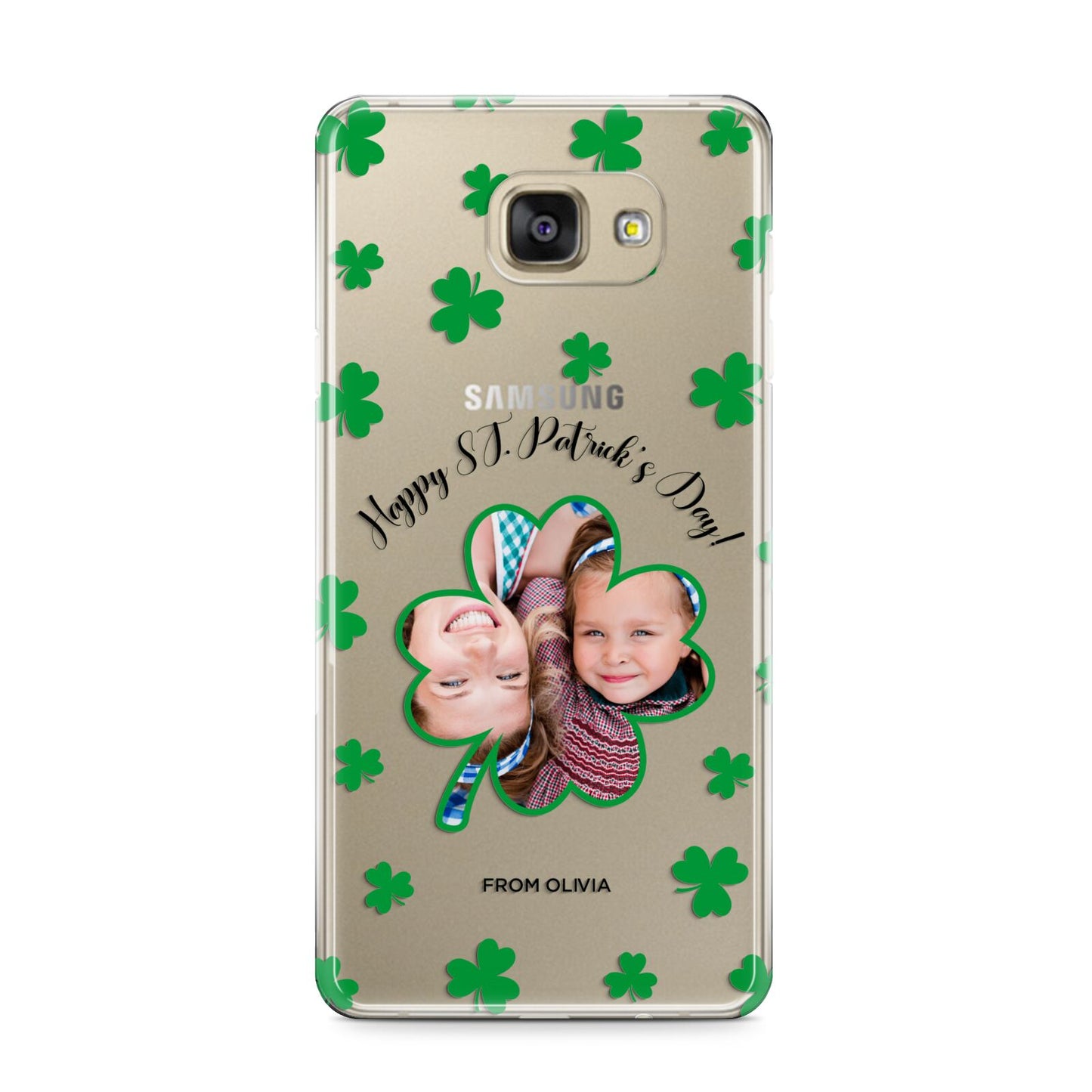 St Patricks Day Photo Upload Samsung Galaxy A9 2016 Case on gold phone