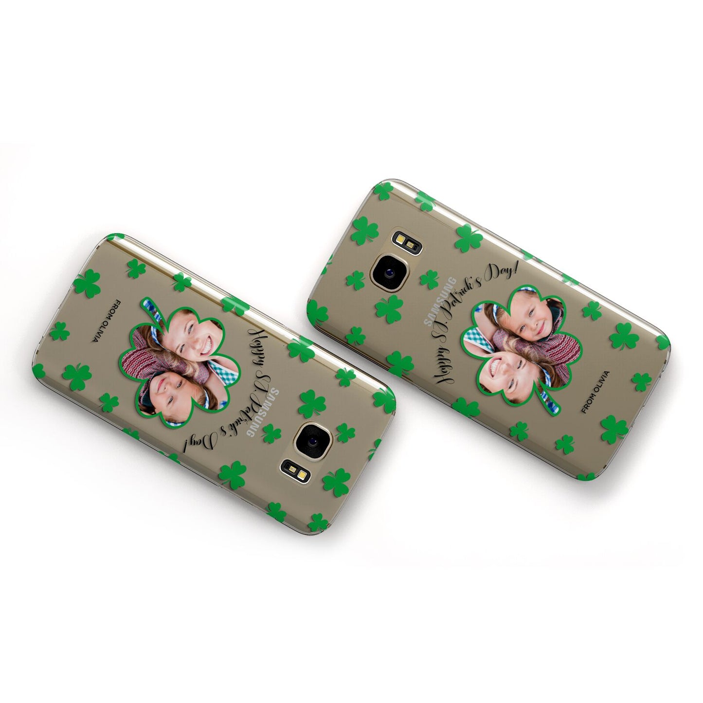 St Patricks Day Photo Upload Samsung Galaxy Case Flat Overview