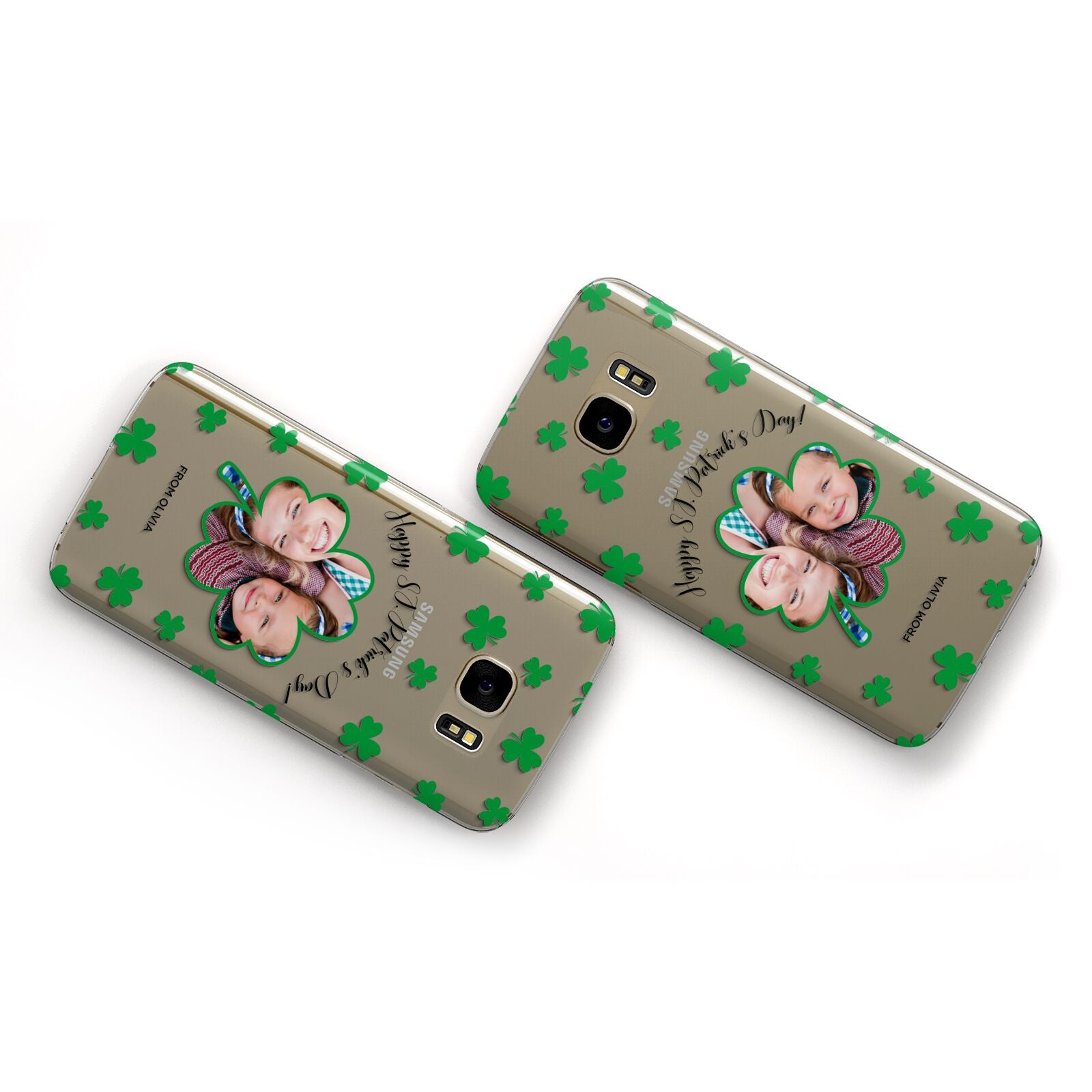 St Patricks Day Photo Upload Samsung Galaxy Case Flat Overview