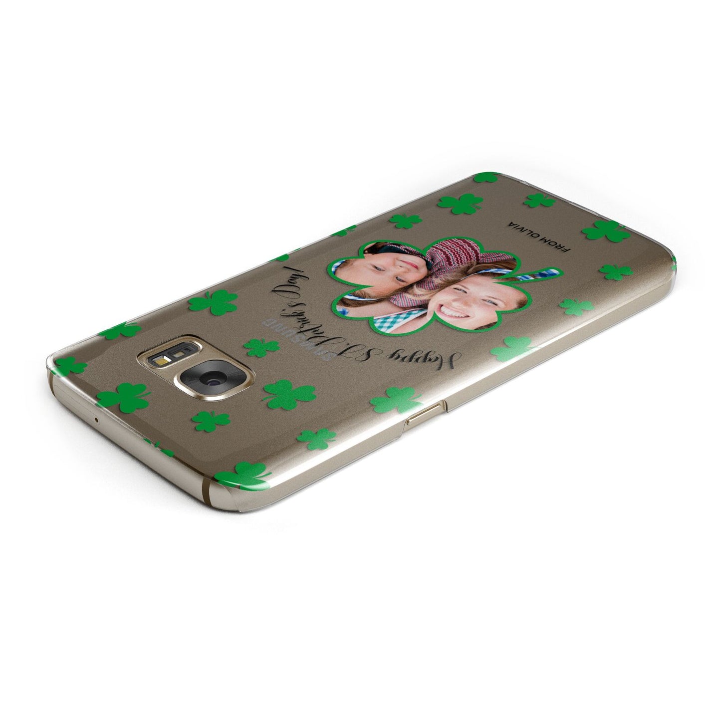 St Patricks Day Photo Upload Samsung Galaxy Case Top Cutout