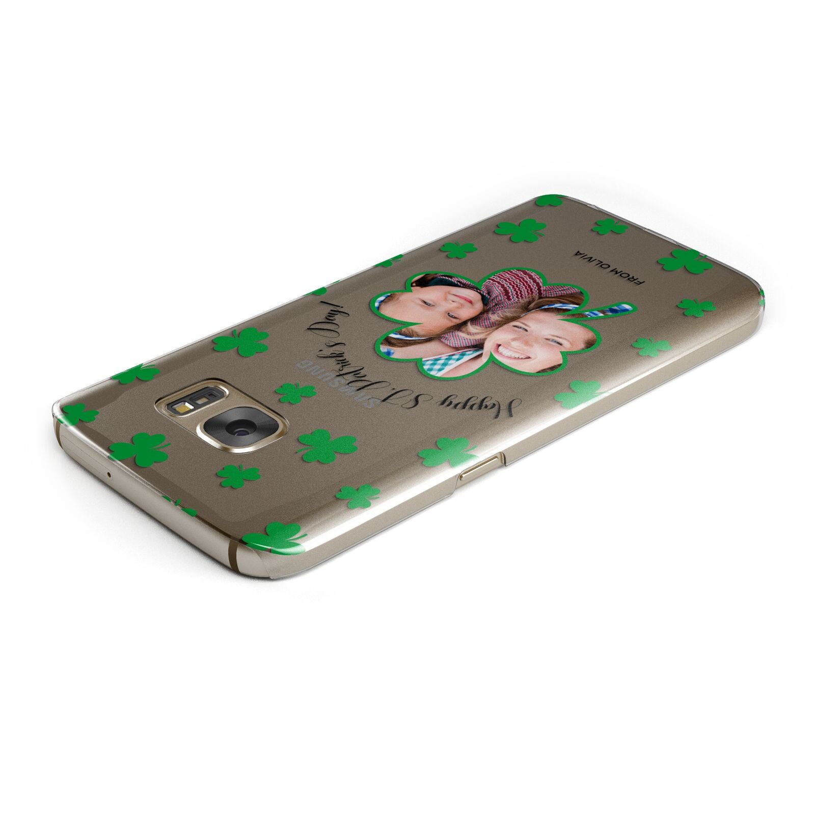 St Patricks Day Photo Upload Samsung Galaxy Case Top Cutout