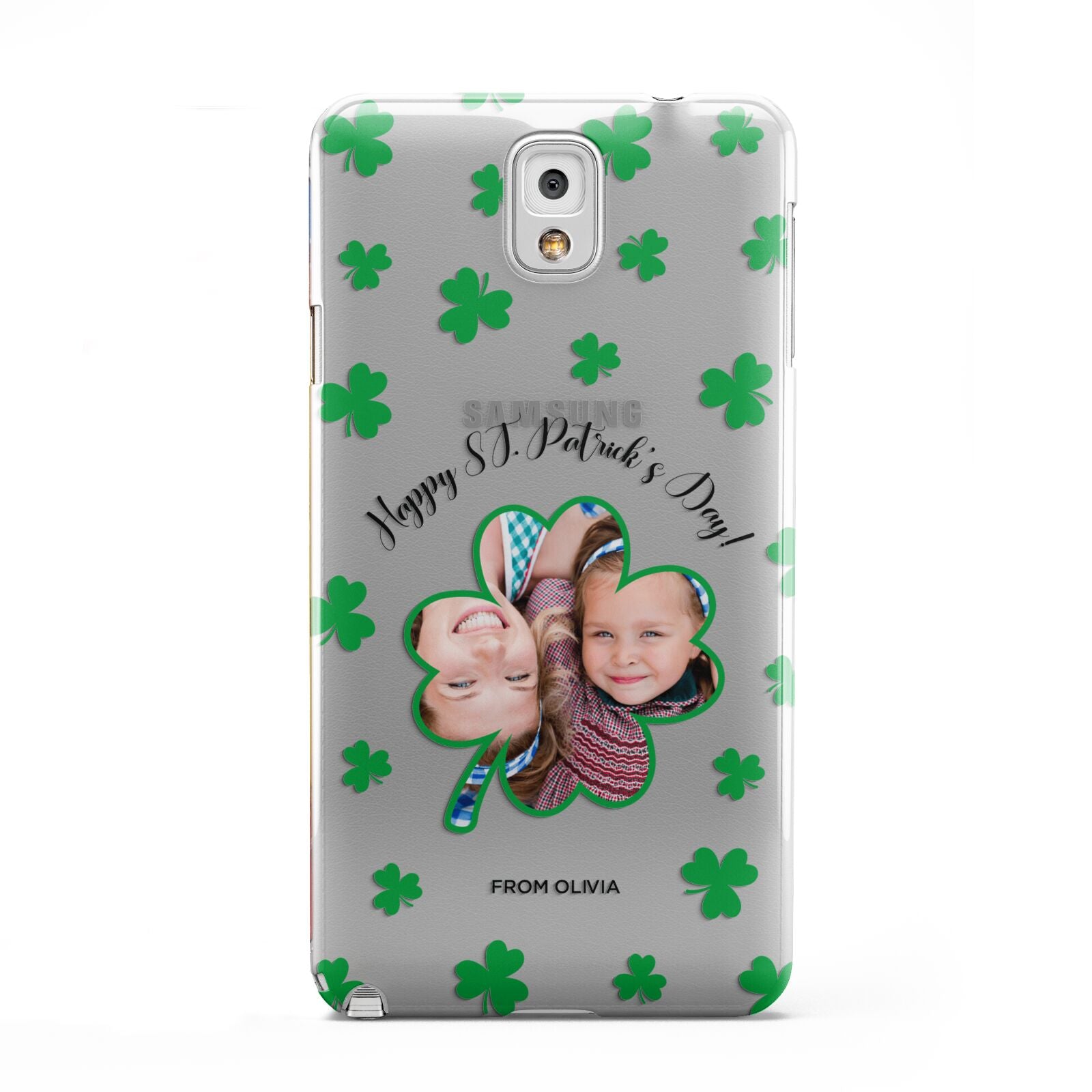 St Patricks Day Photo Upload Samsung Galaxy Note 3 Case