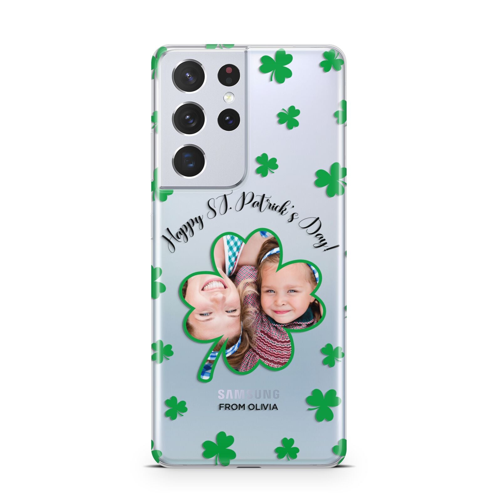 St Patricks Day Photo Upload Samsung S21 Ultra Case