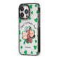 St Patricks Day Photo Upload iPhone 13 Pro Black Impact Case Side Angle on Silver phone