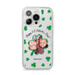 St Patricks Day Photo Upload iPhone 14 Pro Clear Tough Case Silver