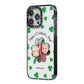St Patricks Day Photo Upload iPhone 14 Pro Max Black Impact Case Side Angle on Silver phone