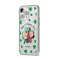 St Patricks Day Photo Upload iPhone 14 Pro Max Clear Tough Case Silver Angled Image