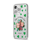 St Patricks Day Photo Upload iPhone 14 Pro Max Glitter Tough Case Silver Angled Image