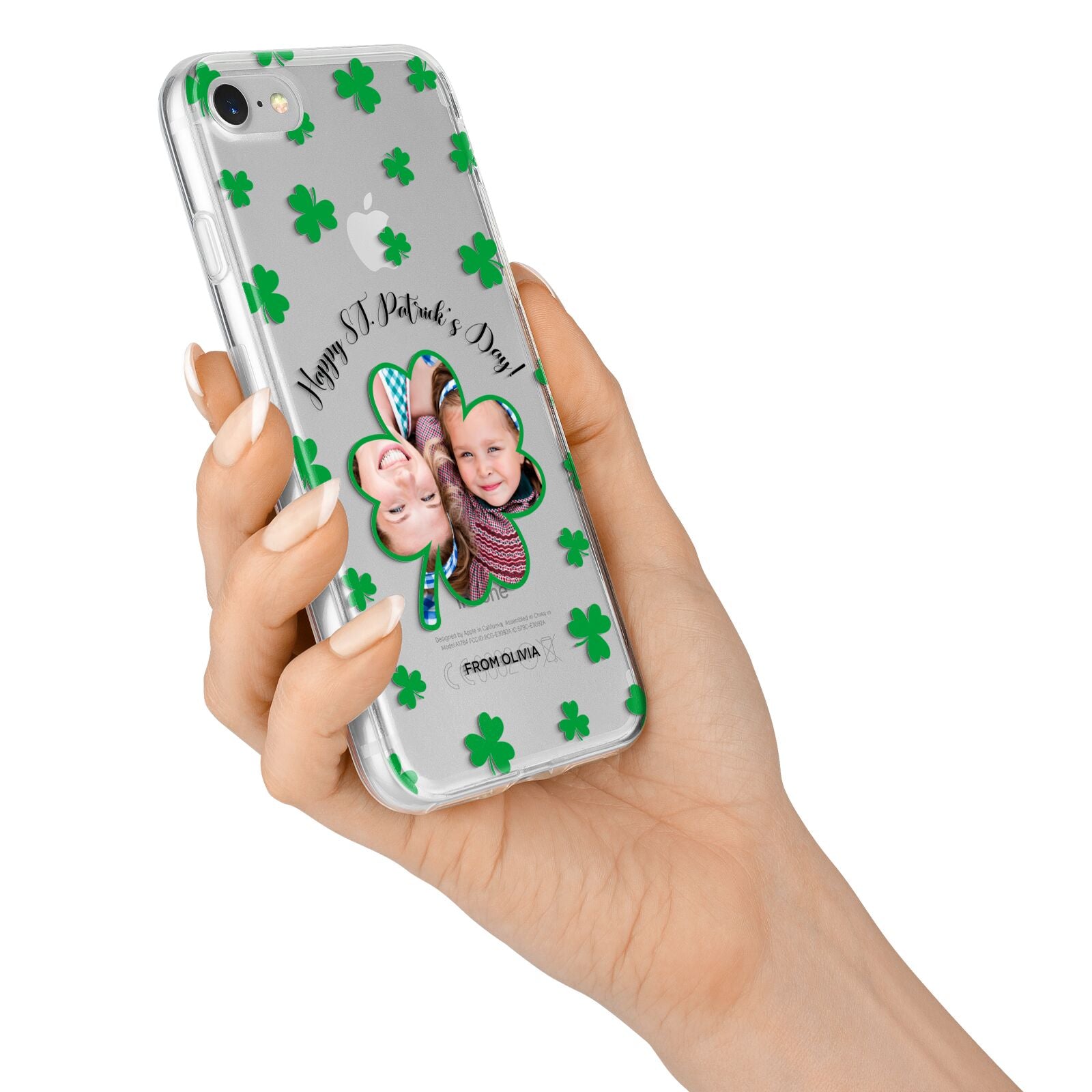 St Patricks Day Photo Upload iPhone 7 Bumper Case on Silver iPhone Alternative Image