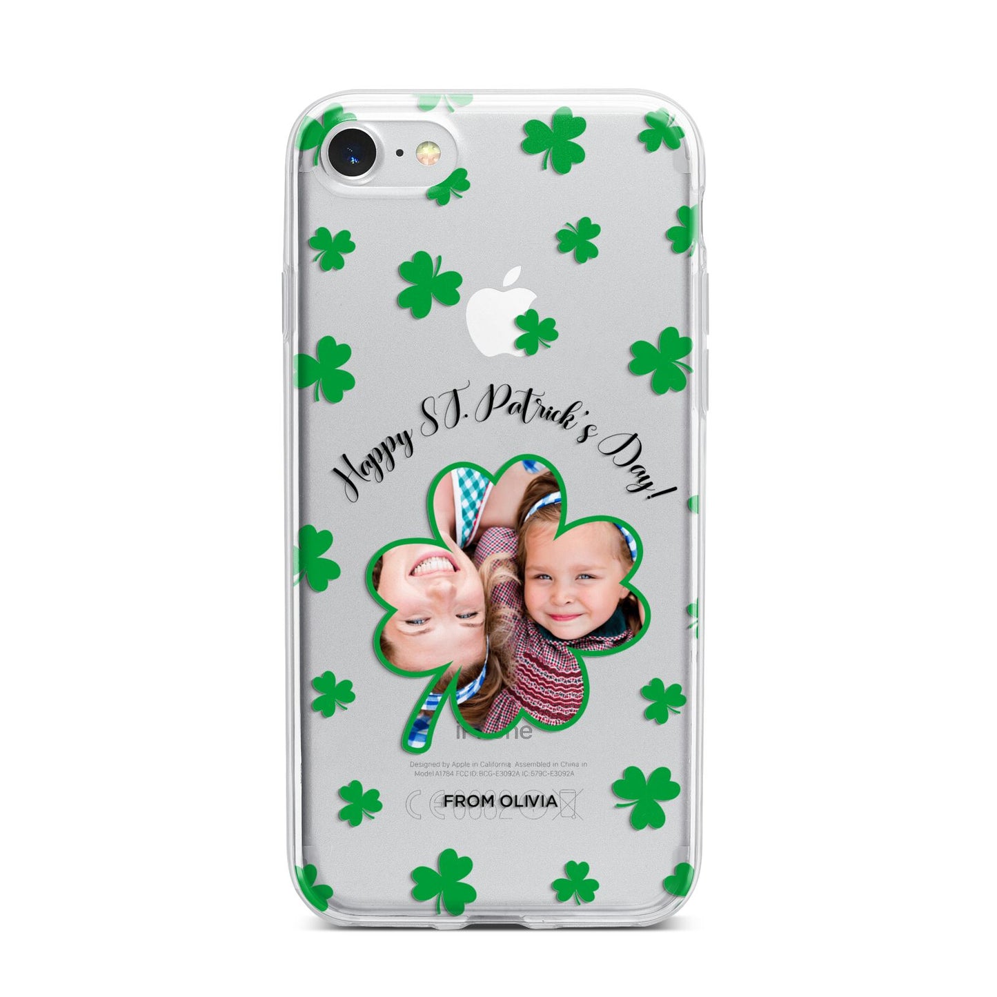 St Patricks Day Photo Upload iPhone 7 Bumper Case on Silver iPhone