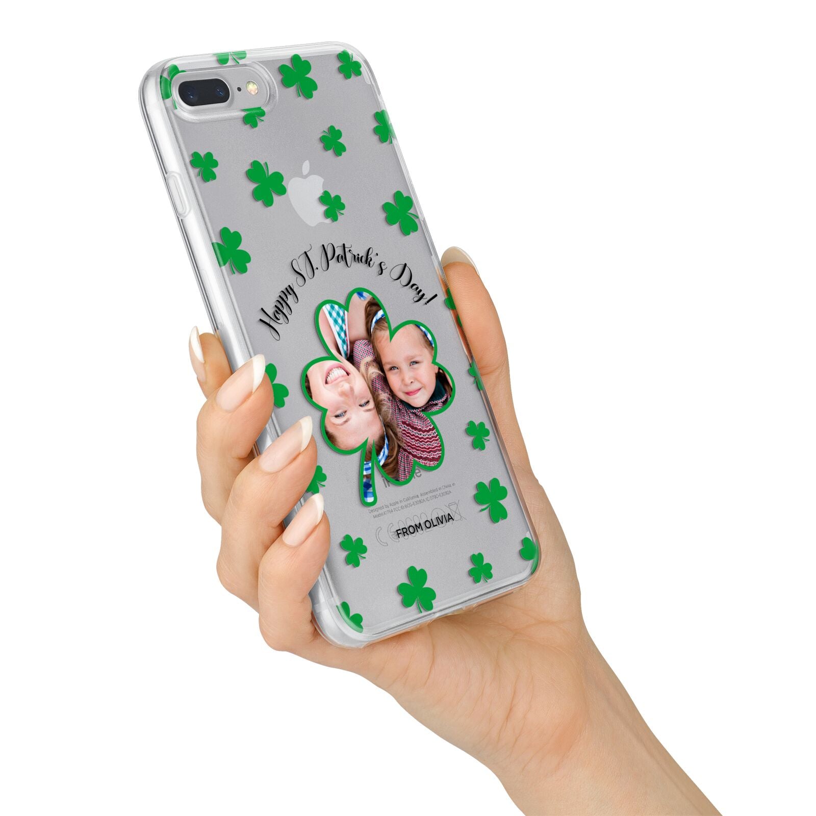 St Patricks Day Photo Upload iPhone 7 Plus Bumper Case on Silver iPhone Alternative Image