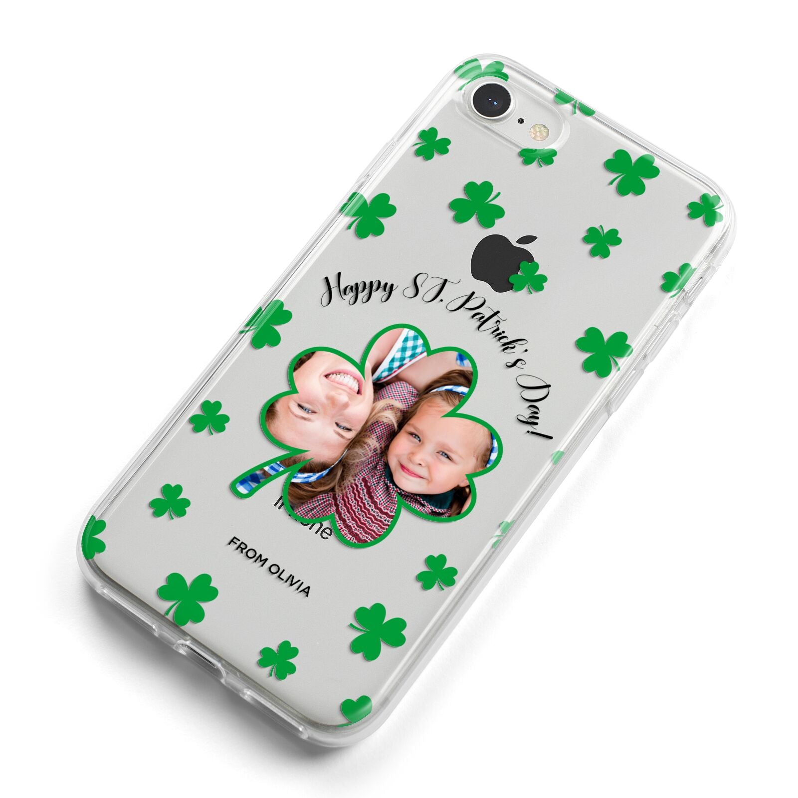 St Patricks Day Photo Upload iPhone 8 Bumper Case on Silver iPhone Alternative Image