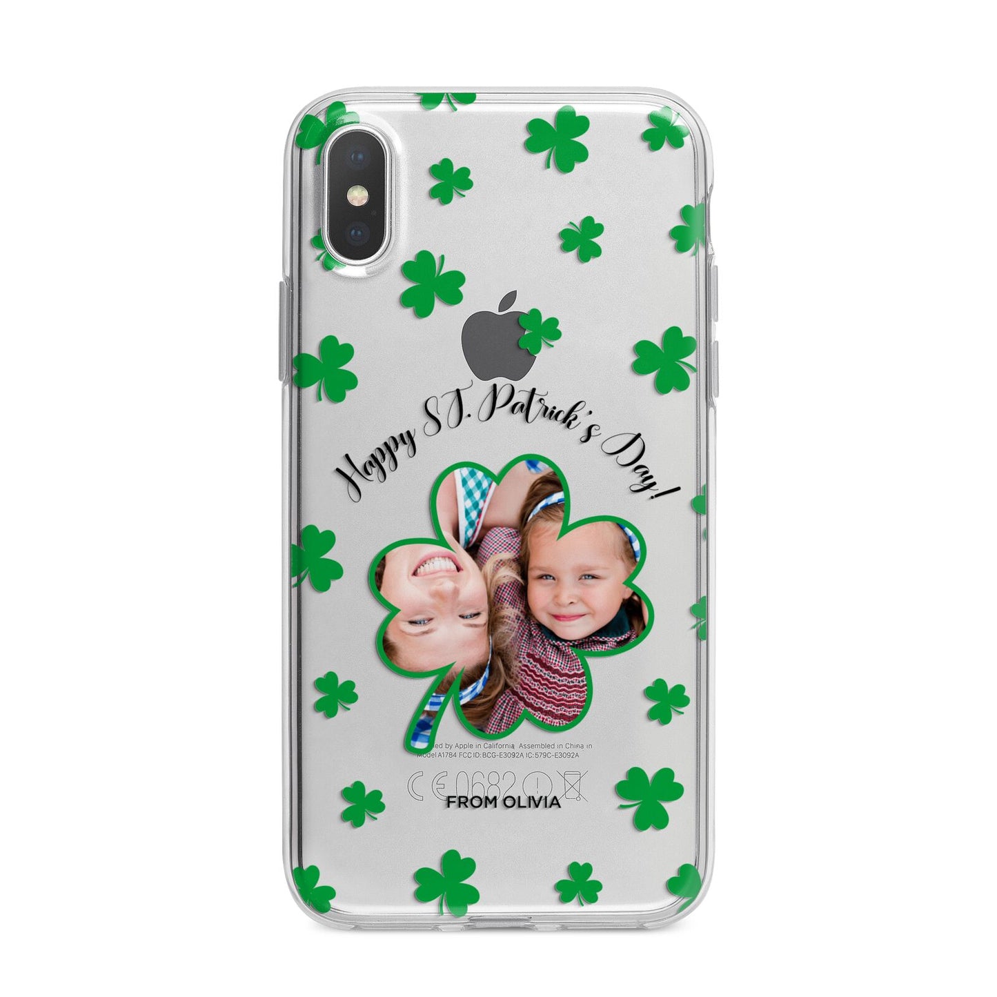 St Patricks Day Photo Upload iPhone X Bumper Case on Silver iPhone Alternative Image 1