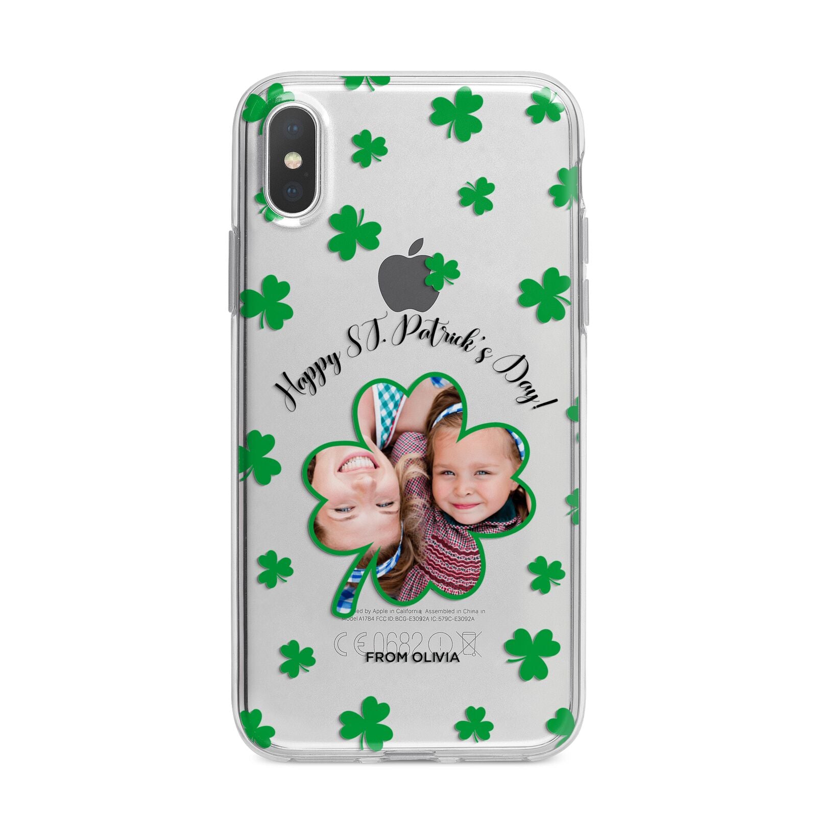 St Patricks Day Photo Upload iPhone X Bumper Case on Silver iPhone Alternative Image 1