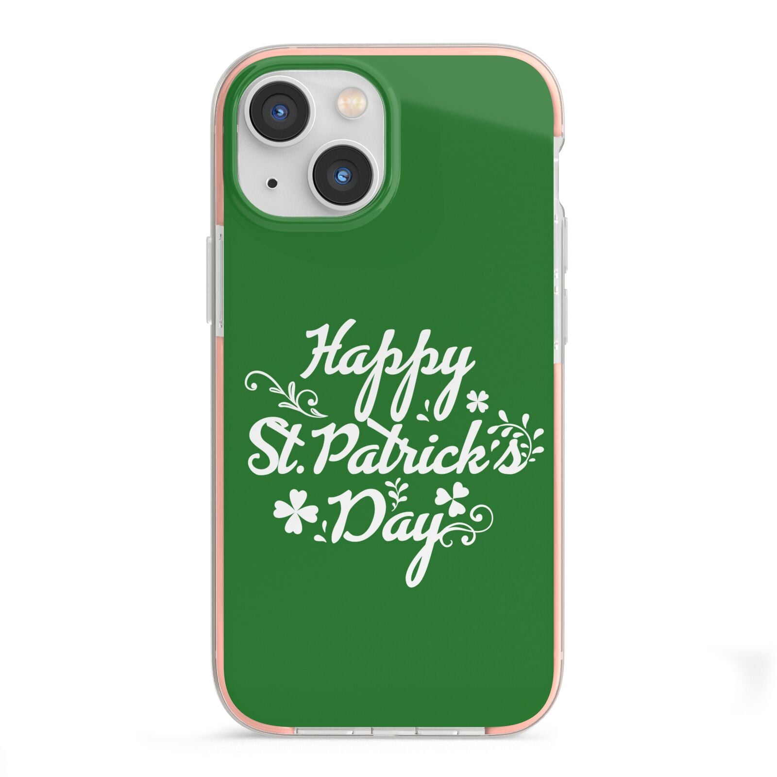 St Patricks Day iPhone 13 Mini TPU Impact Case with Pink Edges