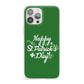 St Patricks Day iPhone 13 Pro Max Clear Bumper Case