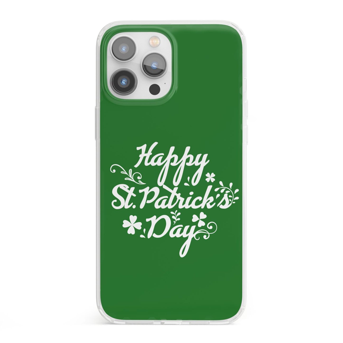St Patricks Day iPhone 13 Pro Max Clear Bumper Case
