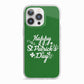 St Patricks Day iPhone 13 Pro TPU Impact Case with White Edges