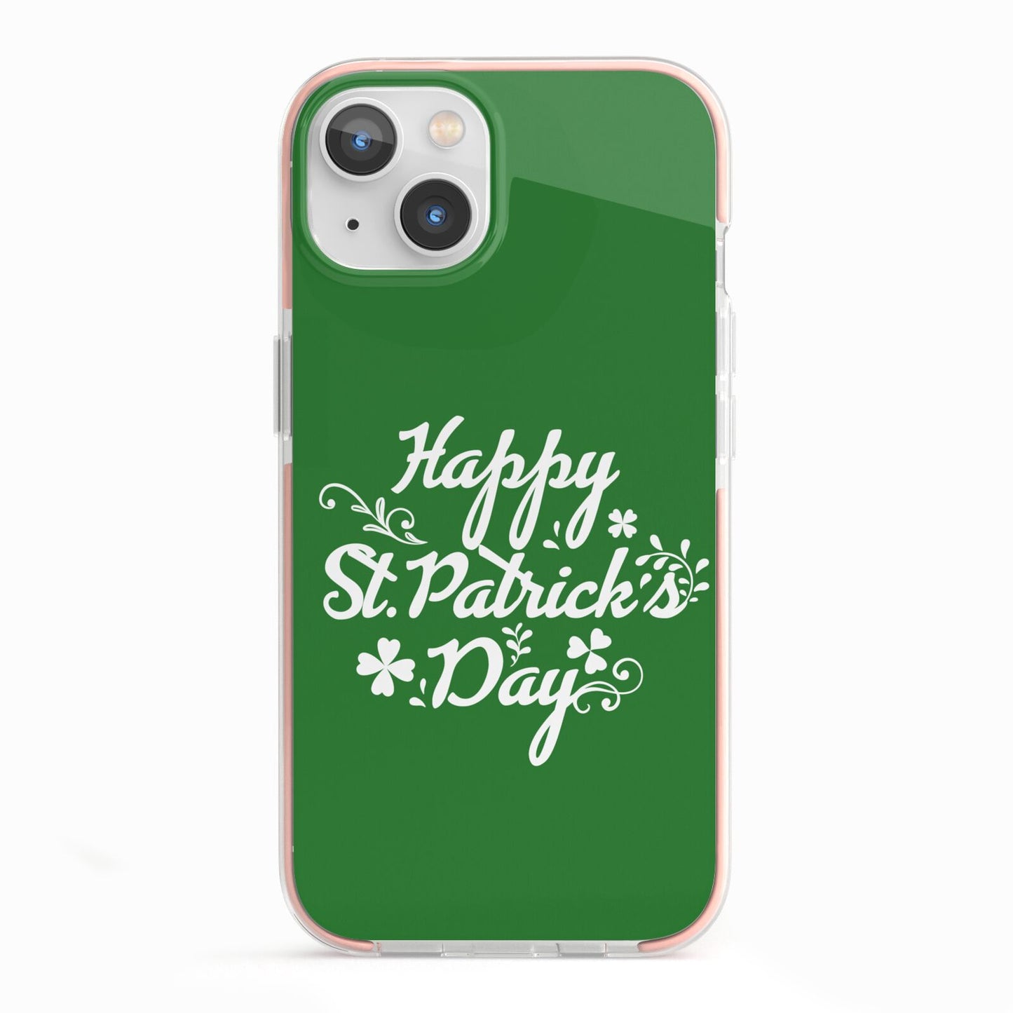St Patricks Day iPhone 13 TPU Impact Case with Pink Edges