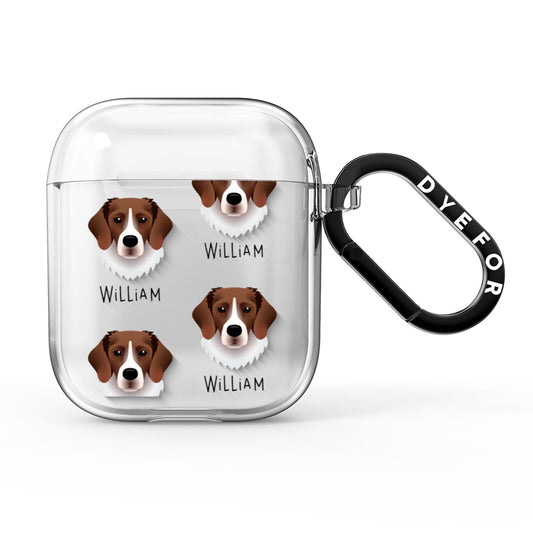 Stabyhoun Icon with Name AirPods Clear Case
