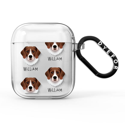 Stabyhoun Icon with Name AirPods Clear Case