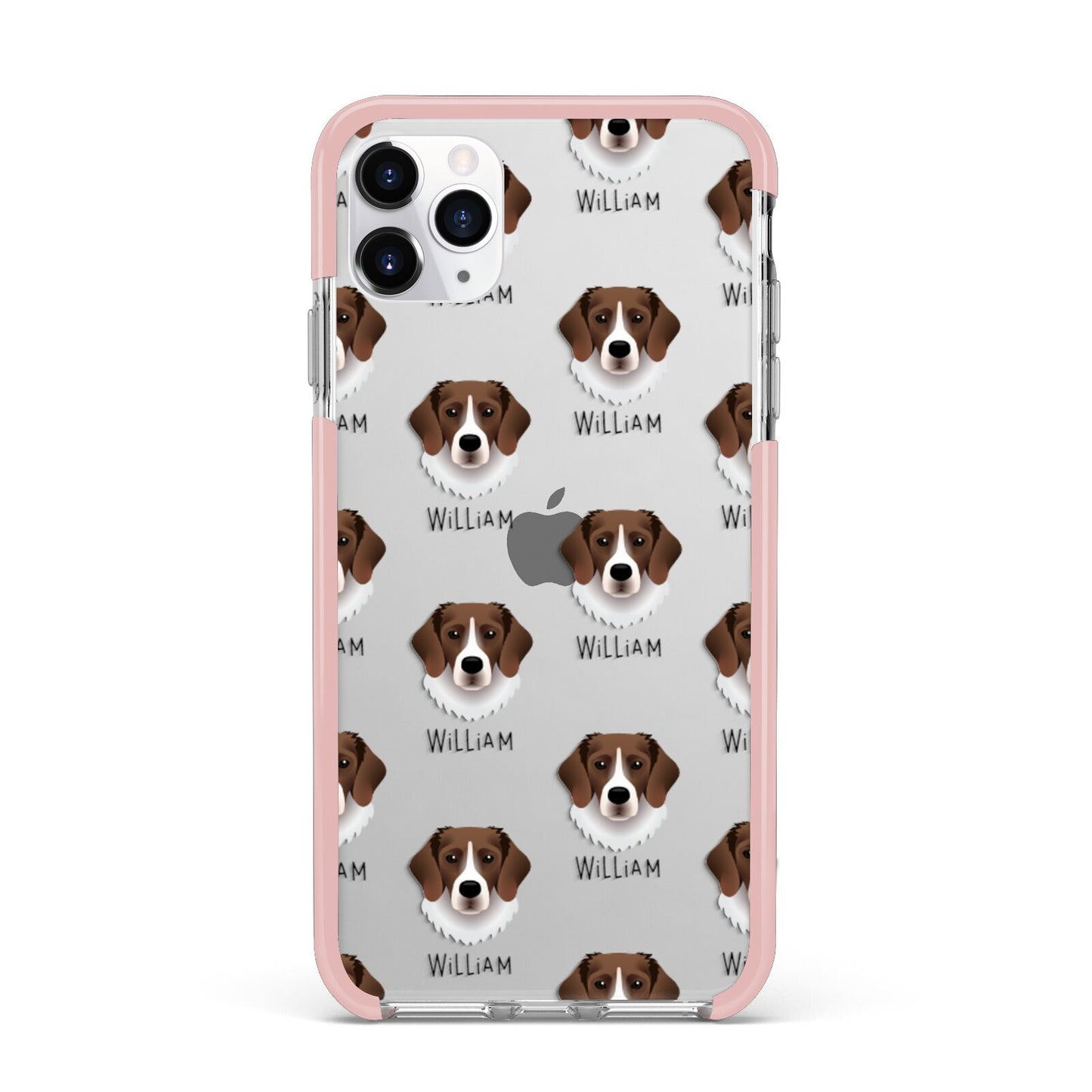 Stabyhoun Icon with Name iPhone 11 Pro Max Impact Pink Edge Case