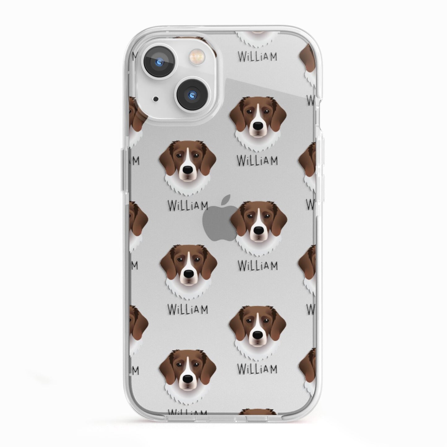 Stabyhoun Icon with Name iPhone 13 TPU Impact Case with White Edges