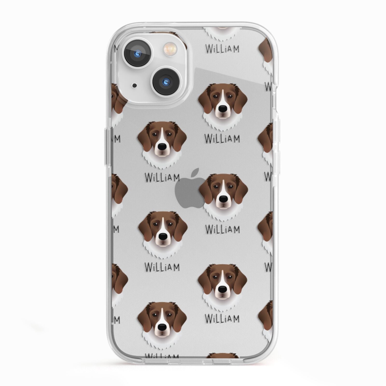 Stabyhoun Icon with Name iPhone 13 TPU Impact Case with White Edges