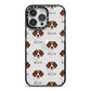 Stabyhoun Icon with Name iPhone 14 Pro Max Black Impact Case on Silver phone