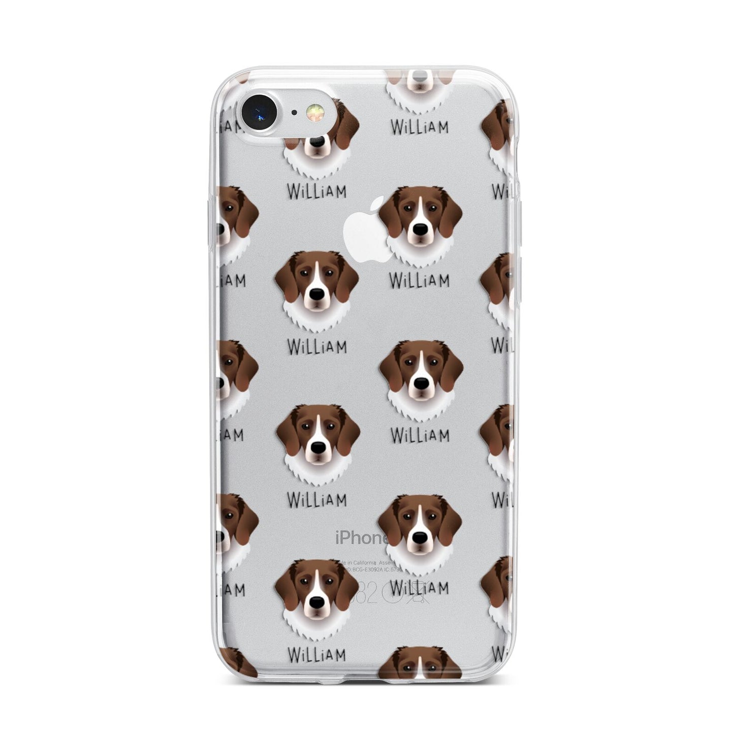 Stabyhoun Icon with Name iPhone 7 Bumper Case on Silver iPhone