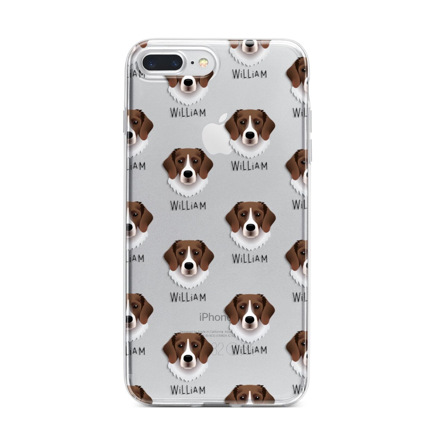 Stabyhoun Icon with Name iPhone 7 Plus Bumper Case on Silver iPhone