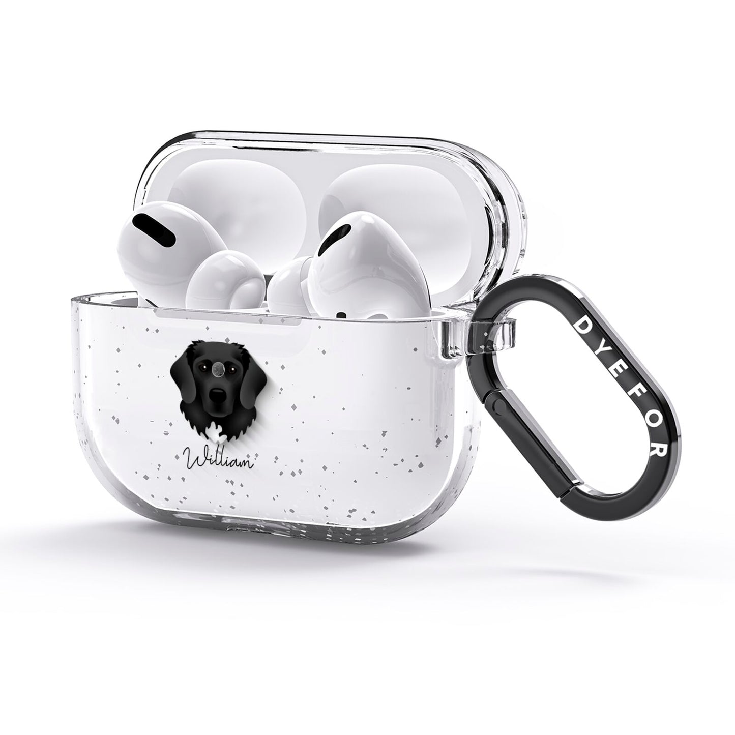Stabyhoun Personalised AirPods Glitter Case 3rd Gen Side Image