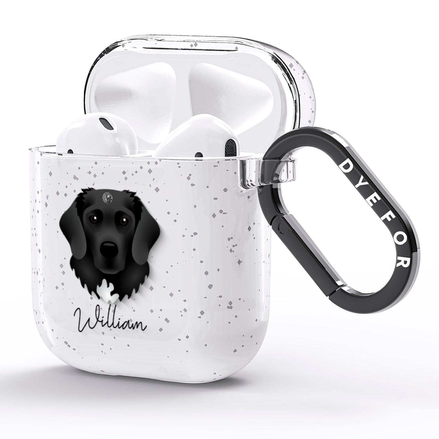 Stabyhoun Personalised AirPods Glitter Case Side Image