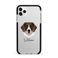 Stabyhoun Personalised Apple iPhone 11 Pro Max in Silver with Black Impact Case