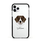 Stabyhoun Personalised Apple iPhone 11 Pro in Silver with Black Impact Case